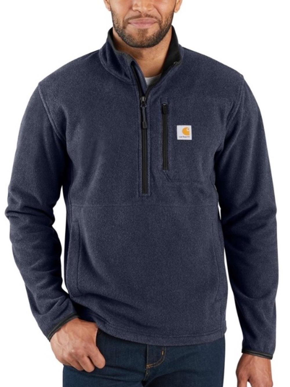 Carhartt Dalton half zip fleece jacket pullover Gray 2XL RELAXED FIT VGUC XXL
